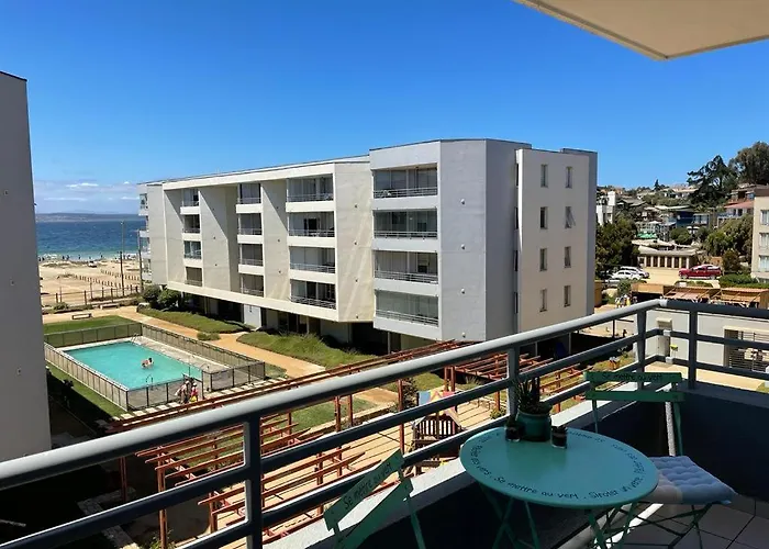Hermoso Departamento Los Molles - Vista Al Mar & Piscinas En Condominio